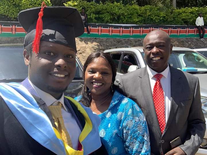 Mr. and Mrs. Gachagua and their son Keith